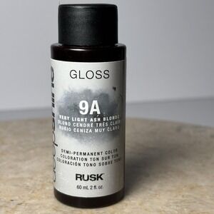 Rusk Deep Shine‎ 9A Very Light Ash Blonde Demi-Permanent Color 2 fl oz NEW!